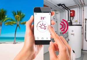 Mit speziellen Apps können Sie die smarte Heizung auch im Urlaub steuern.